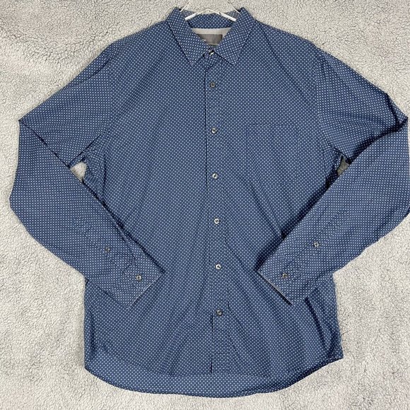 Vince Shirt  Mens Large Blue Button Down Long Sleeve Mens Large - Picture 9 of 9